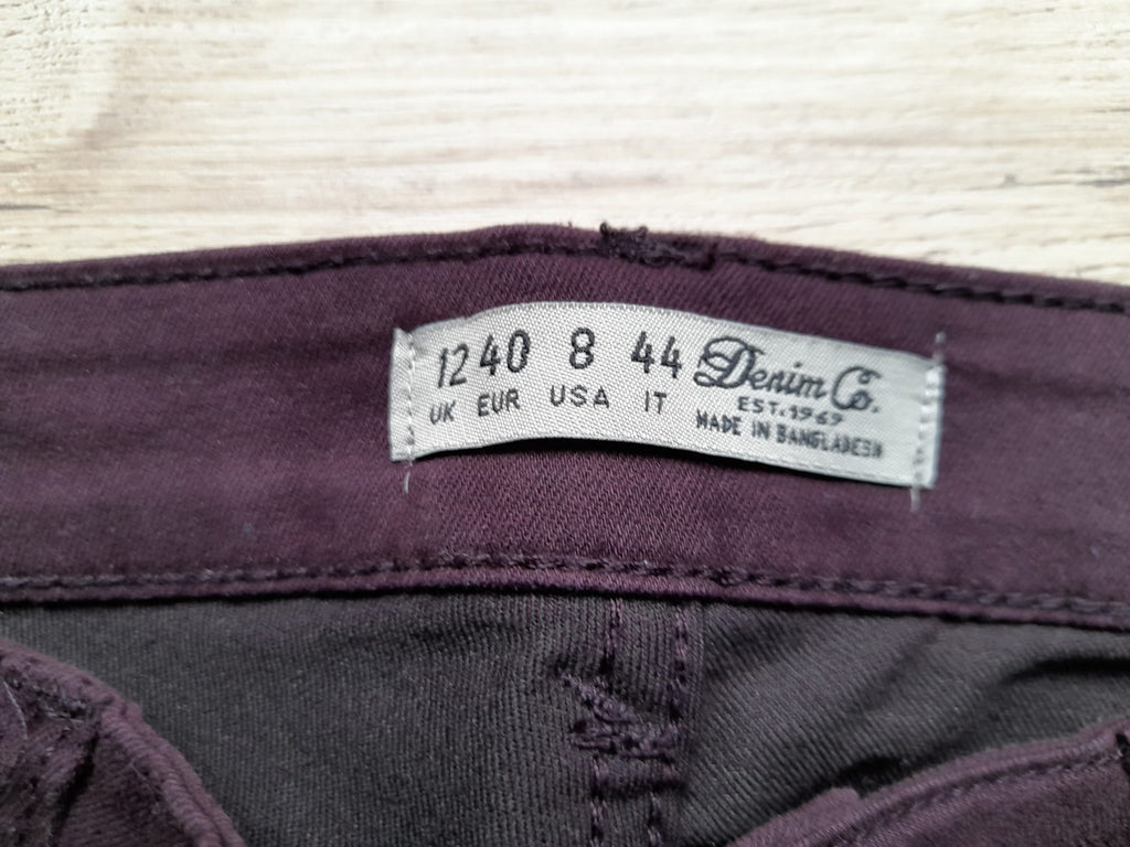 PANTALÓN BERENJENA TIPO VAQUERO ELÁSTICO