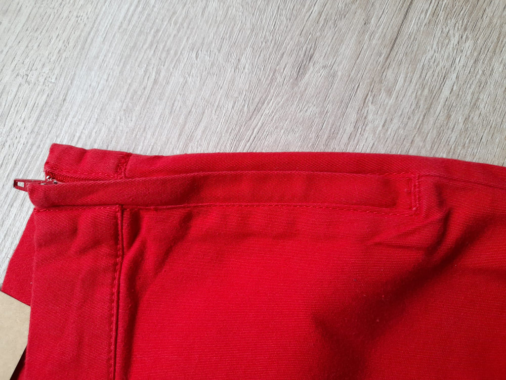 JOGGING ROJO ELÁSTICO CON CREMALLERA LATERAL