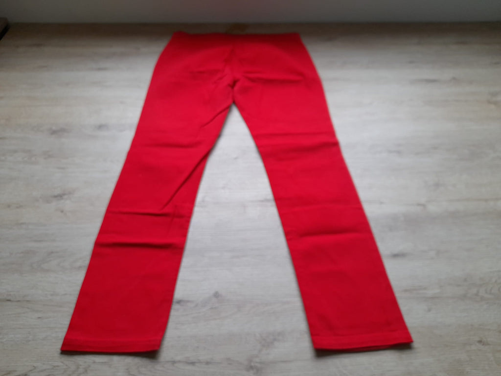 JOGGING ROJO ELÁSTICO CON CREMALLERA LATERAL