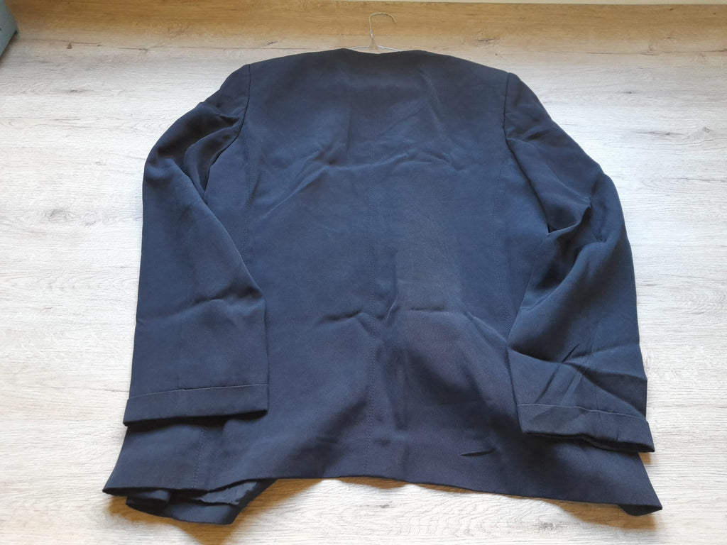 AMERICANA AZUL MARINO CON HOMBRERAS MUJER