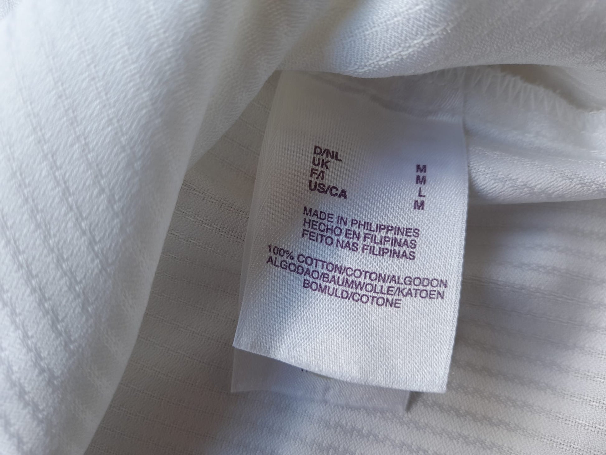 CAMISA BLANCA M/L MUJER CON RAYAS BLANCAS