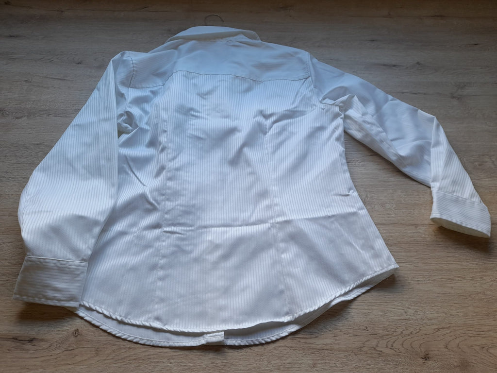 CAMISA BLANCA M/L MUJER CON RAYAS BLANCAS