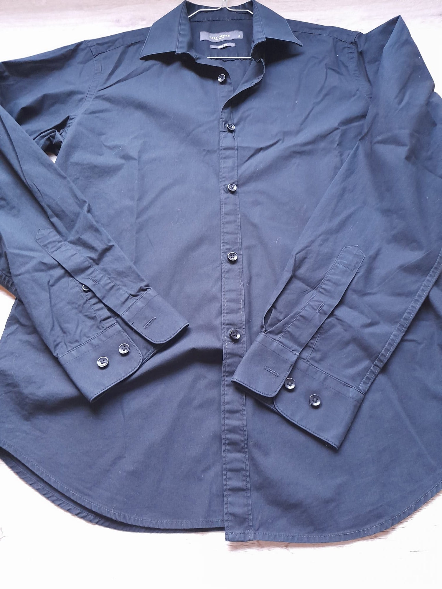 CAMISA M/L CABALLERO NEGRA "SLIM FIT"