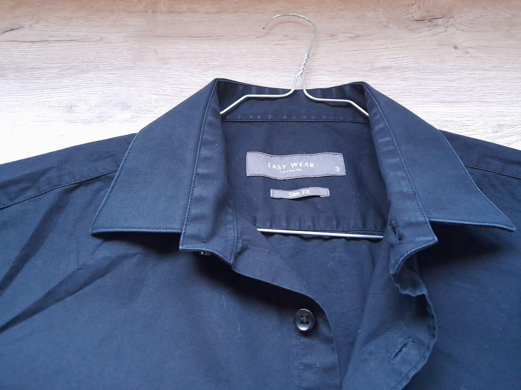 CAMISA M/L CABALLERO NEGRA "SLIM FIT"