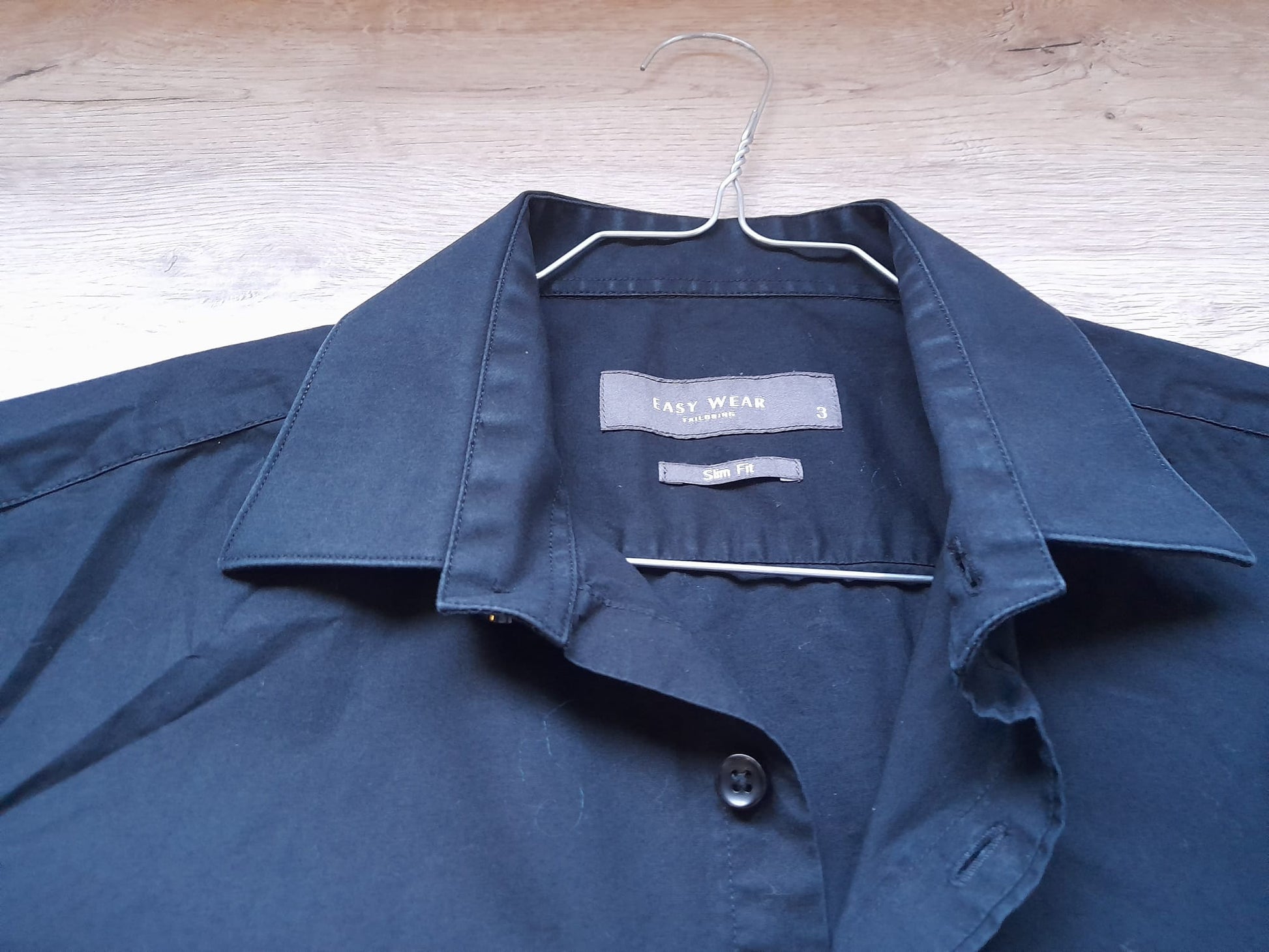 CAMISA M/L CABALLERO NEGRA "SLIM FIT"