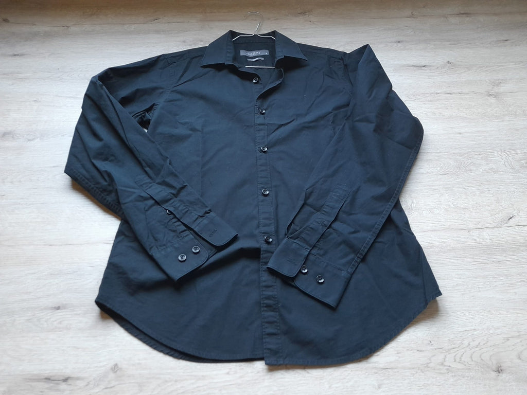 CAMISA M/L CABALLERO NEGRA "SLIM FIT"