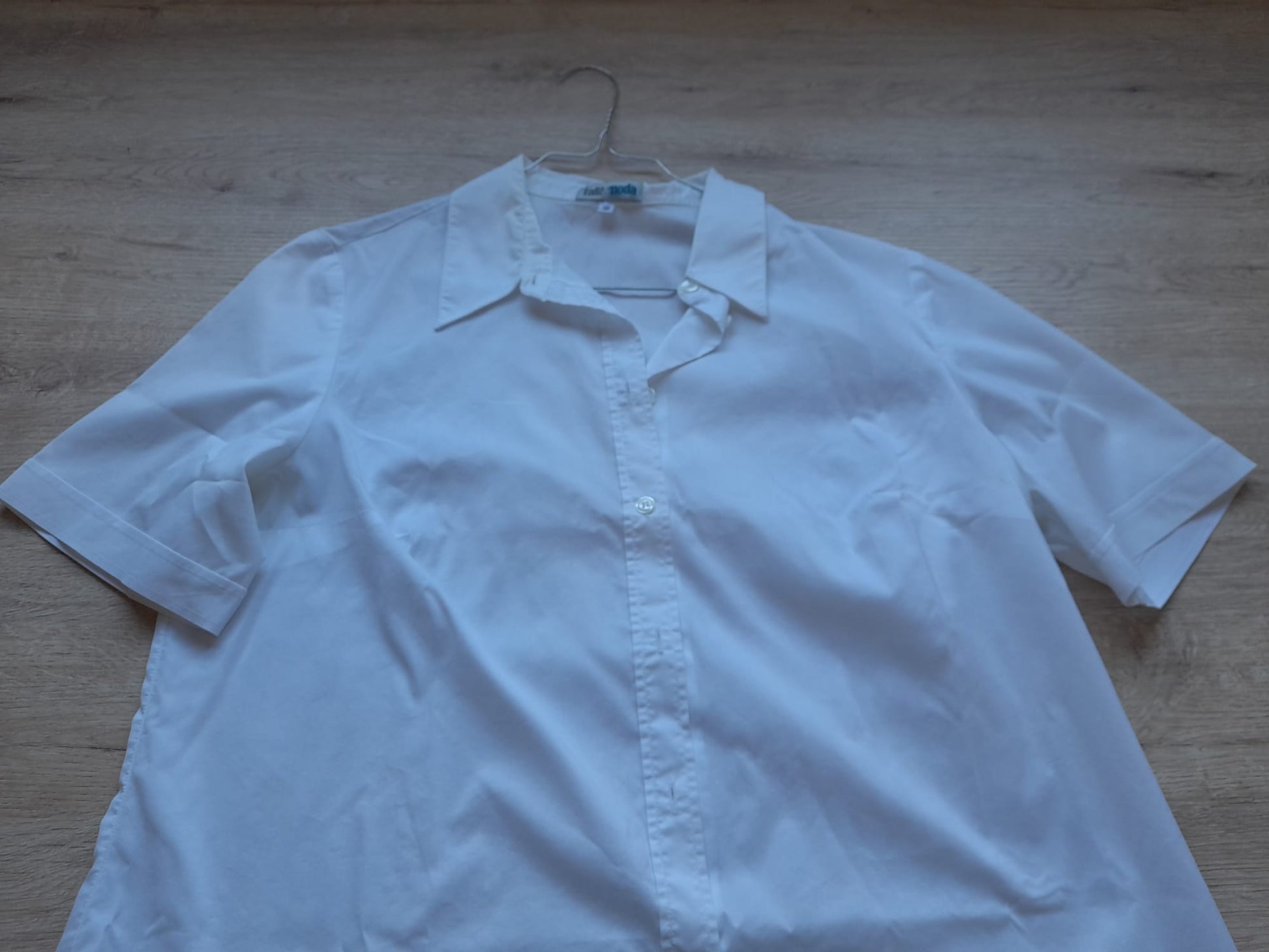 CAMISA M/C ENTALLADA MUJER BLANCA