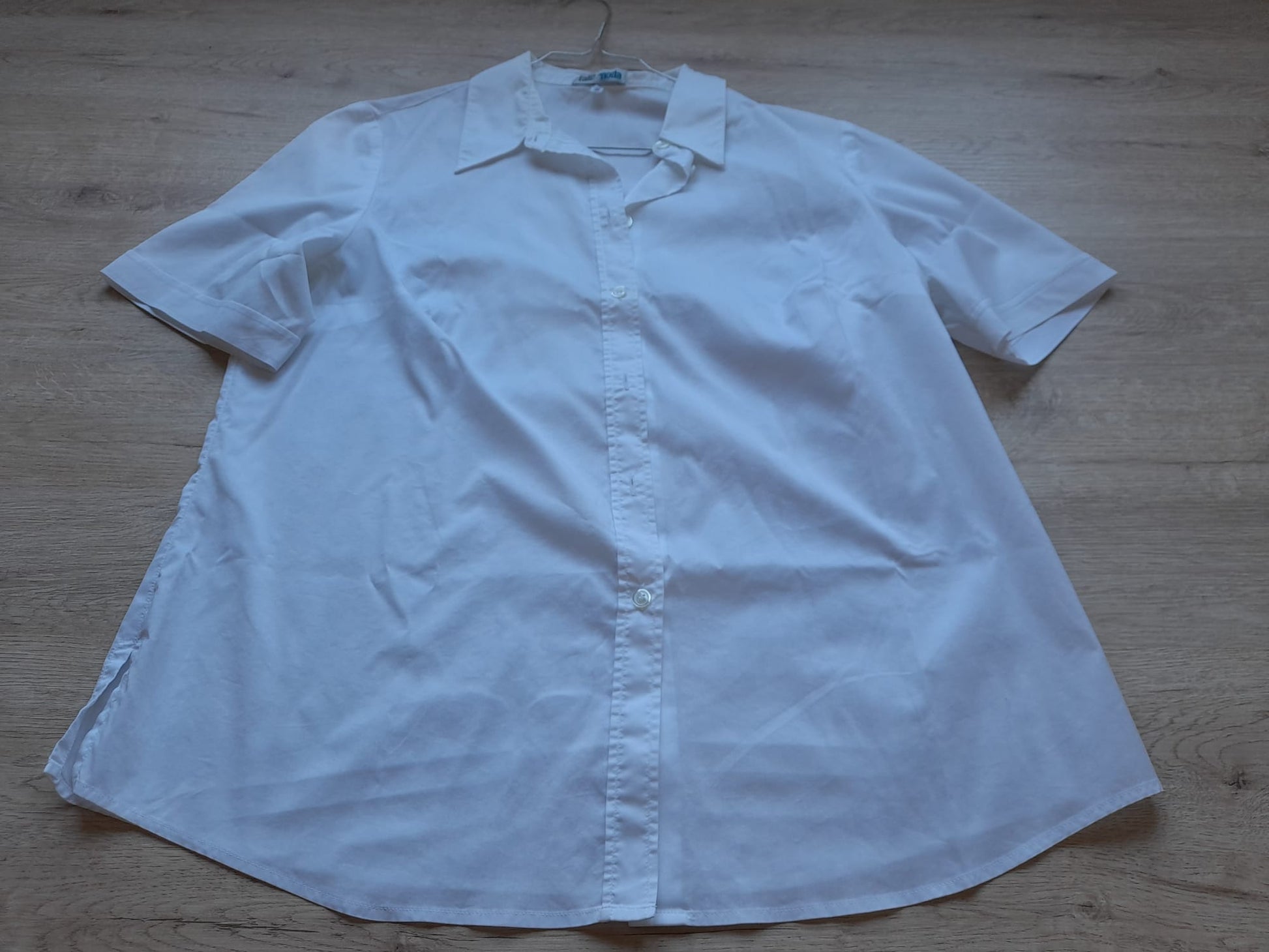 CAMISA M/C ENTALLADA MUJER BLANCA