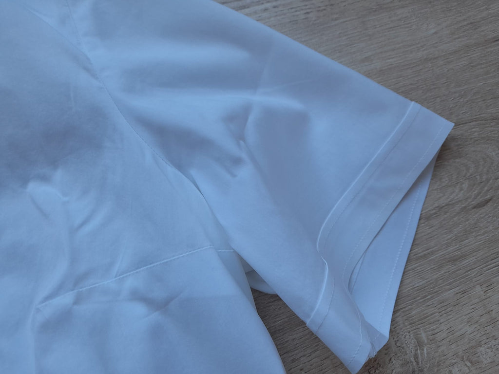 CAMISA M/C ENTALLADA MUJER BLANCA