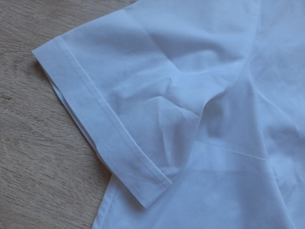 CAMISA M/C ENTALLADA MUJER BLANCA