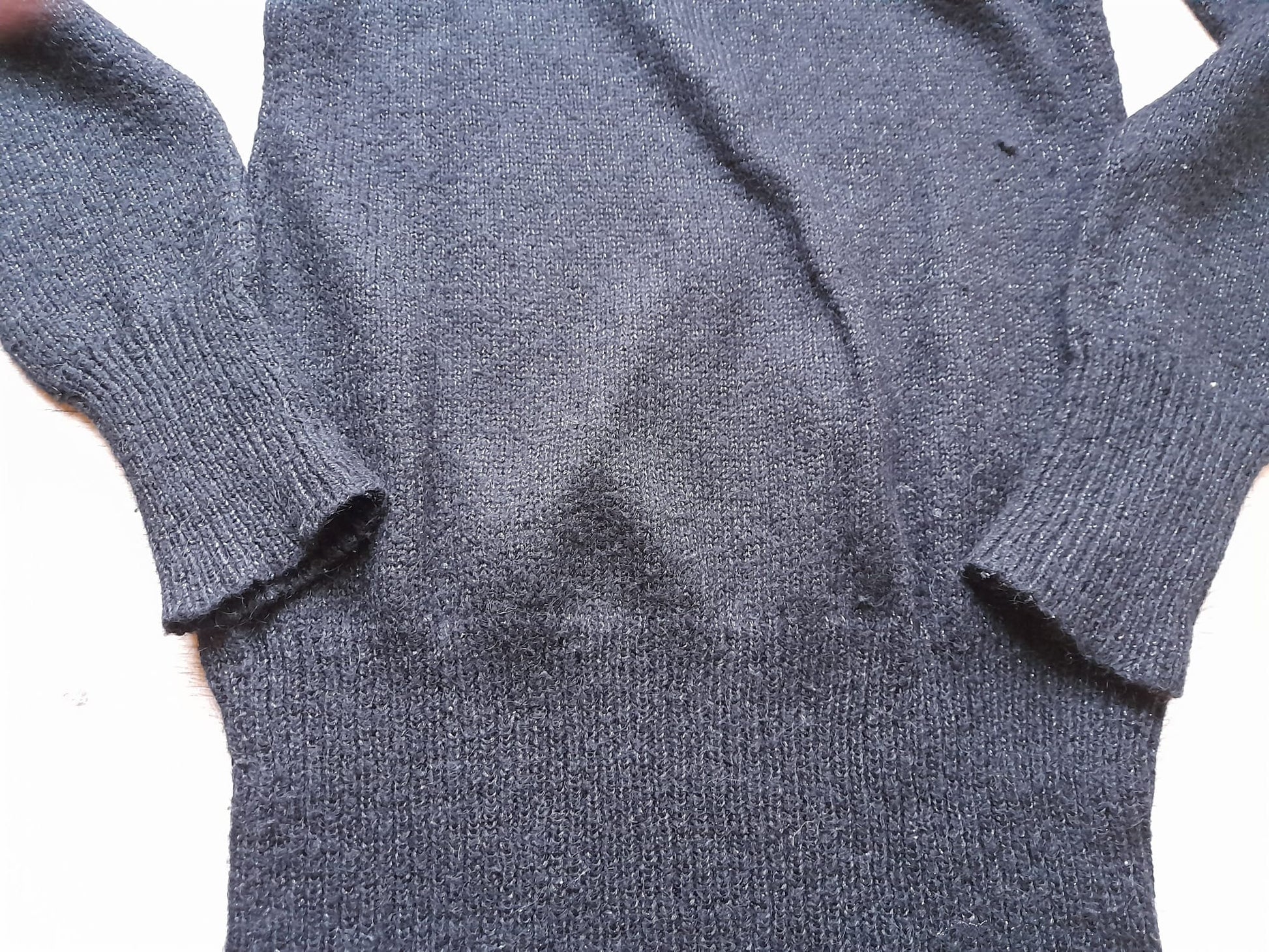 JERSEY MUJER LARGO NEGRO ENTALLADO EN CINTURA CON DETALLES PLATEADOS