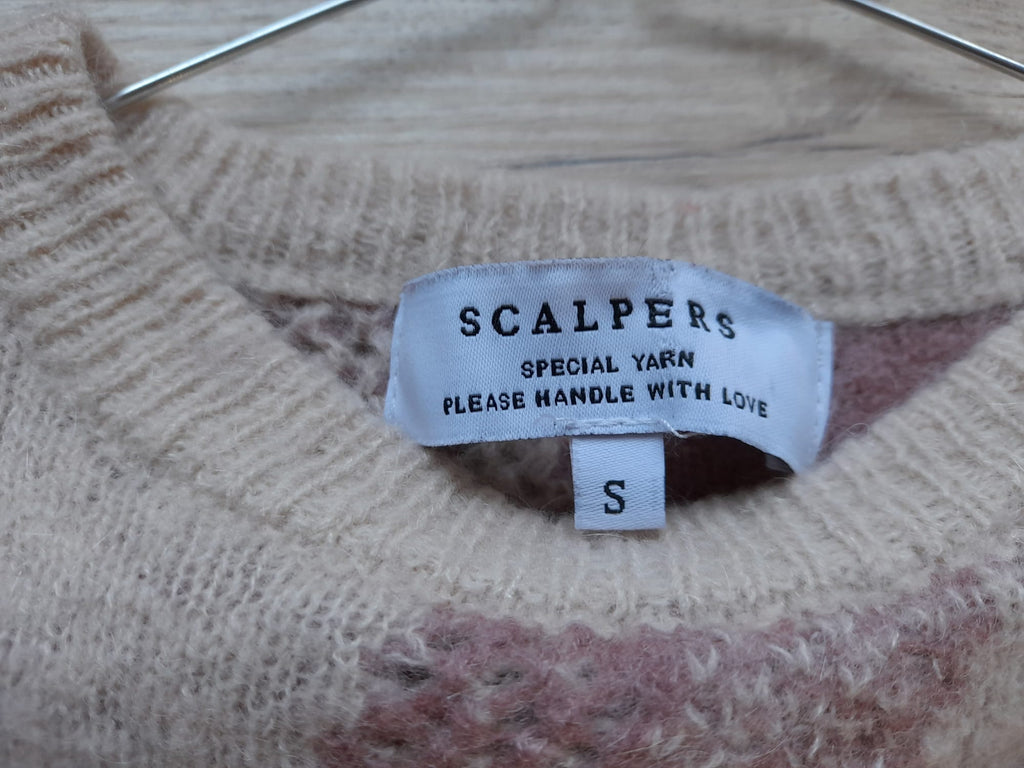 JERSEY CORTO BEIGE Y ROSA ( DETERIORADO PARTE DELANTERA - FOTOS- )
