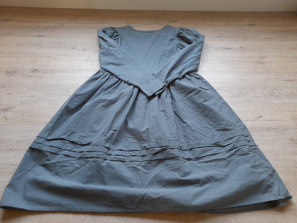 VESTIDO M/L  MIDI GRIS