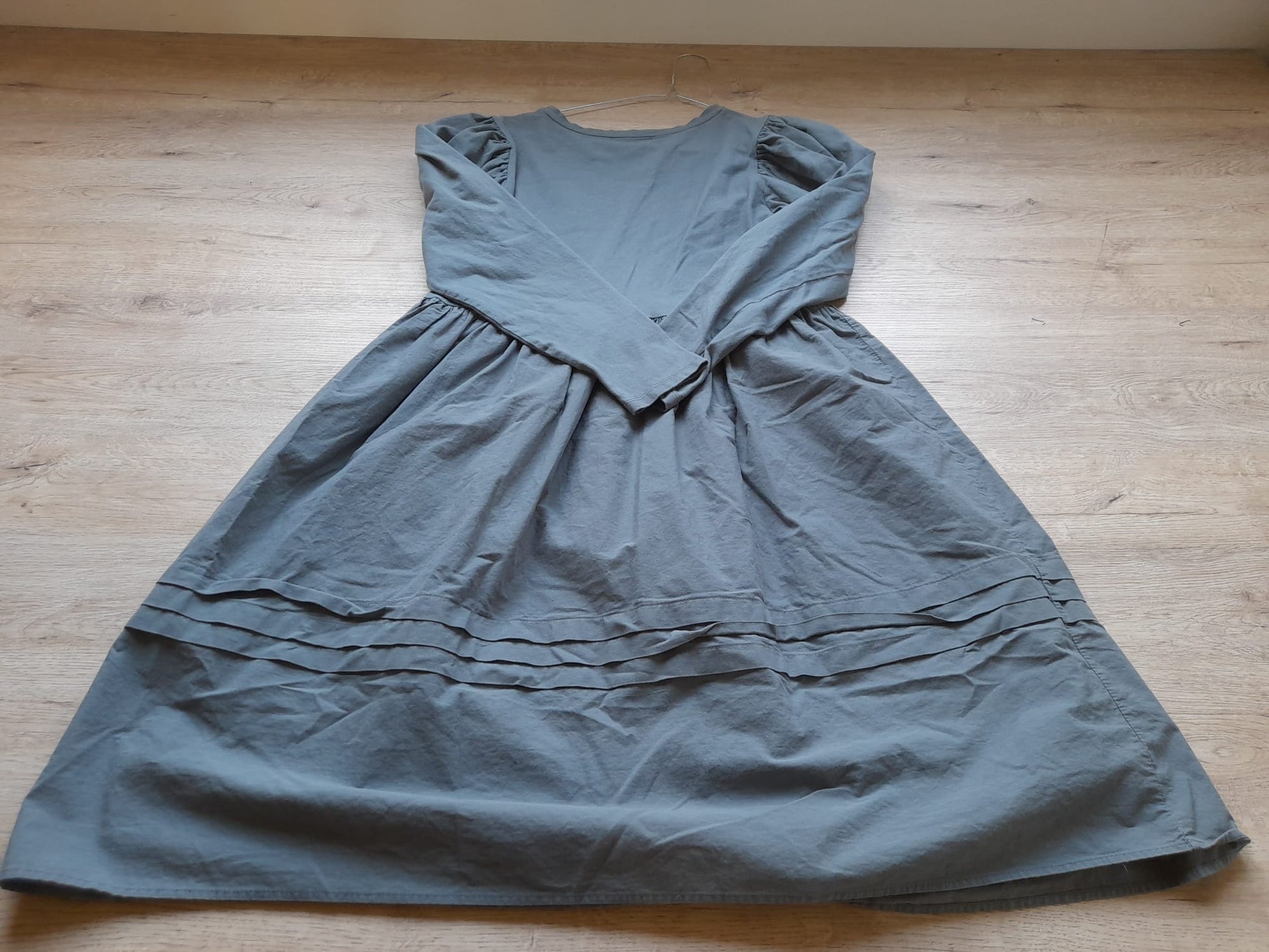 VESTIDO M/L  MIDI GRIS