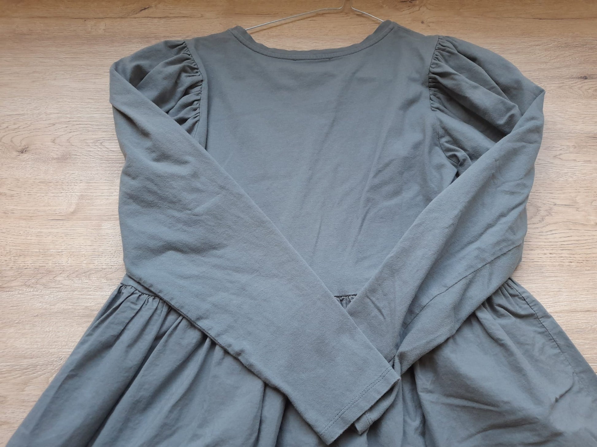 VESTIDO M/L  MIDI GRIS