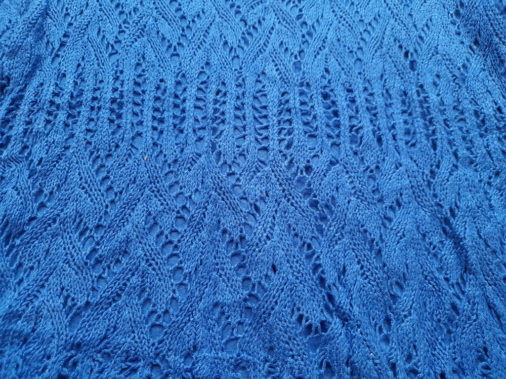 JERSEY PUNTO FINO AZUL CON DETALLES DE VOLANETES